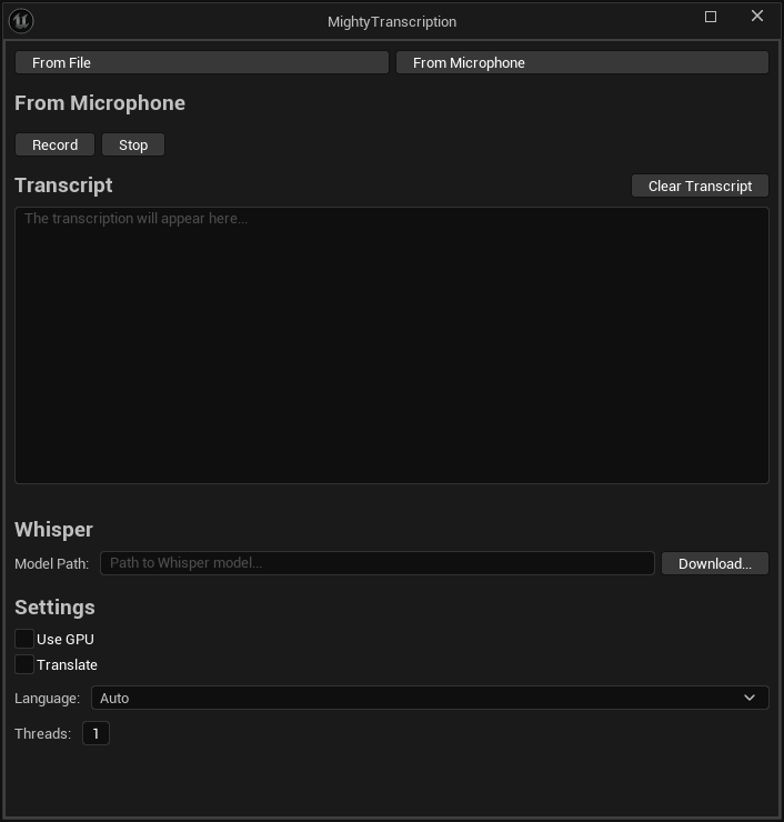 Editor Tool - Live Microphone